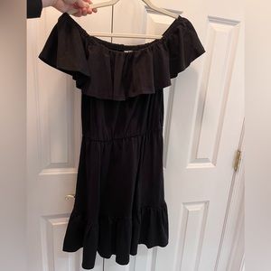 ASOS Black mini dress off shoulder